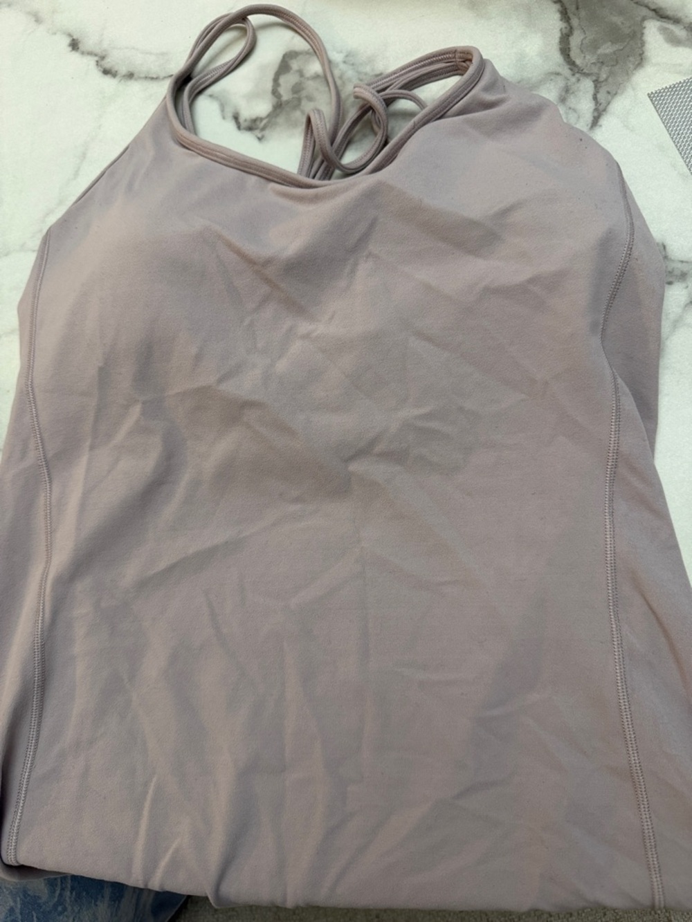 lululemon athletica Dusty Mauve Strappy Workout Tank